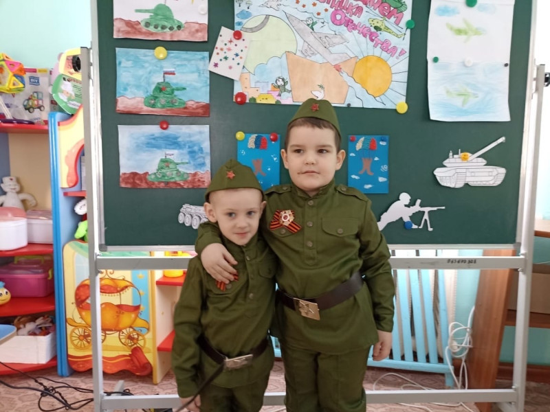 День защитника Отечества в дошкольном отделении.